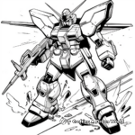 Exia Gundam Detailed Coloring Pages for Adults 2