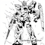 Exia Gundam Detailed Coloring Pages for Adults 4