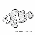 Exotic Amphiprion Ocellaris Clownfish Coloring Pages 2