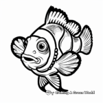 Exotic Amphiprion Ocellaris Clownfish Coloring Pages 4