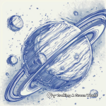 Exotic Blue Exoplanets Space Coloring Pages 2