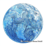 Exotic Blue Exoplanets Space Coloring Pages 3