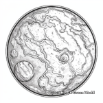 Exotic Blue Exoplanets Space Coloring Pages 4