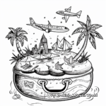 Exotic Dream Vacation Coloring Pages 1
