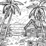 Exotic Dream Vacation Coloring Pages 3