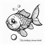 Exotic Fish in Bubble Coloring Pages 1