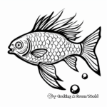 Exotic Fish in Bubble Coloring Pages 4