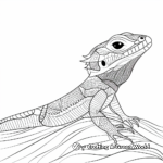 Exotic Frilled Lizard Coloring Pages for Adults 2