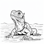 Exotic Frilled Lizard Coloring Pages for Adults 3