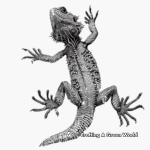 Exotic Frilled Lizard Coloring Pages for Adults 4