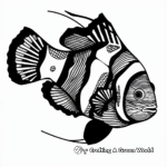 Exotic Harlequin Clownfish Coloring Pages 4