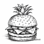 Exotic Hawaiian Burger Coloring Pages 3
