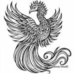 Exotic Phoenix Coloring Pages 3