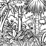 Exotic Rainforest Themed Calendars Coloring Pages 2