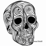 Exotic Tribal Skull Coloring Pages 1