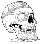 Exotic Tribal Skull Coloring Pages 4