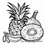 Exotic Tropical Fruit Coloring Pages for Adults 1