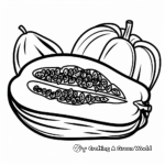 Exotic Tropical Fruit Coloring Pages for Adults 2