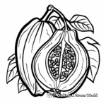 Exotic Tropical Fruit Coloring Pages for Adults 3