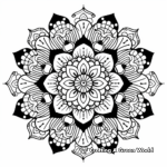 Expert-Level Flower Mandala Coloring Pages 2