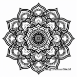 Expert-Level Flower Mandala Coloring Pages 3