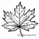 Exploring Colors with Sugar Maple Leaf Coloring Pages 2