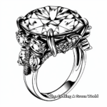 Exquisite Gemstone Ring Coloring Pages 1