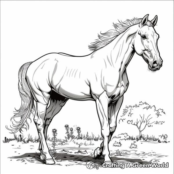 Paint Horse Coloring Pages - Free &amp; Printable!