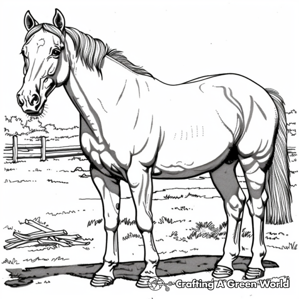 Paint Horse Coloring Pages - Free &amp; Printable!