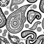Exquisite Paisley Pattern Coloring Pages 2