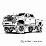 Extra-Large Lifted Fire Truck Coloring Pages 1