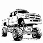 Extra-Large Lifted Fire Truck Coloring Pages 2