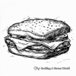 Extravagant Gourmet Burger Coloring Pages 2