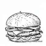 Extravagant Gourmet Burger Coloring Pages 3