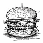 Extravagant Gourmet Burger Coloring Pages 4