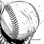 Extreme Close-Up Baseball Game Scene Coloring Pages 2