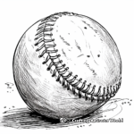 Extreme Close-Up Baseball Game Scene Coloring Pages 3