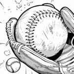 Extreme Close-Up Baseball Game Scene Coloring Pages 4