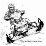 Extreme Sport Snowmobiling Coloring Pages 1