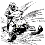 Extreme Sport Snowmobiling Coloring Pages 2