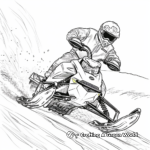 Extreme Sport Snowmobiling Coloring Pages 3