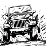Extreme Sport, Jeep Racing Coloring Pages 2