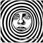 Eye-Catching Optical Illusion Puzzle Coloring Pages 1