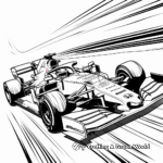 F1 Car in Action Coloring Pages 2