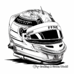 F1 Helmet Coloring Pages for Kids 1