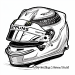 F1 Helmet Coloring Pages for Kids 3