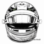 F1 Helmet Coloring Pages for Kids 4