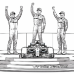 F1 Podium Celebration Coloring Pages 3
