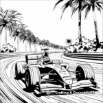 F1 Racing Circuit Coloring Sheets 2