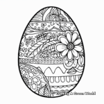 Fabulously Floral Easter Egg Coloring Pages 1